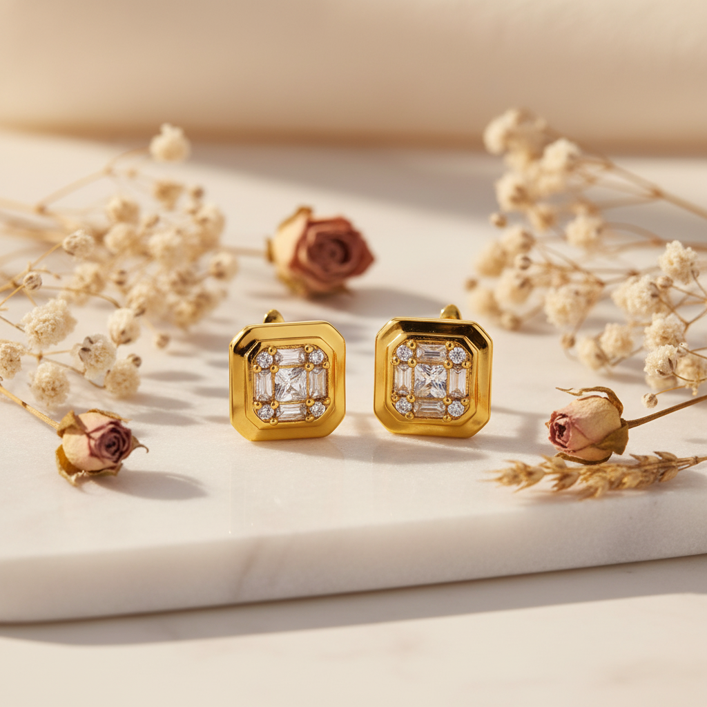 Square earrings