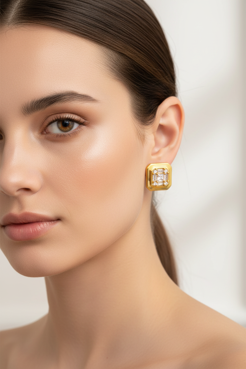 Square earrings
