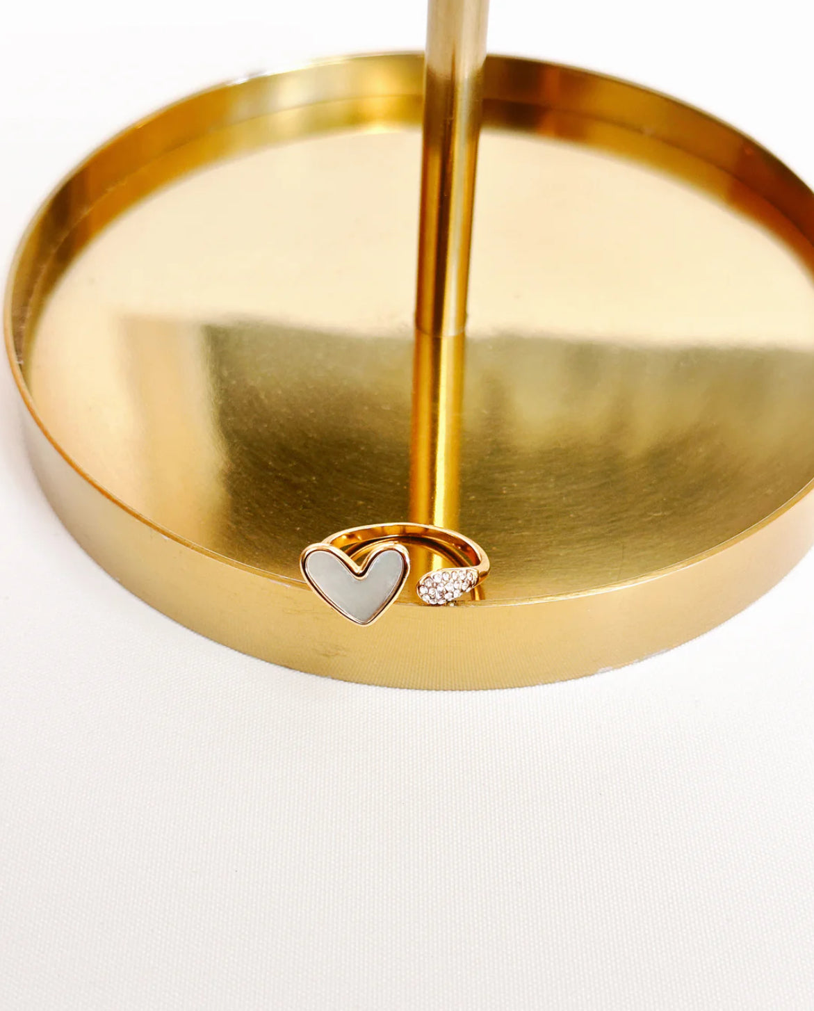 White heart ring