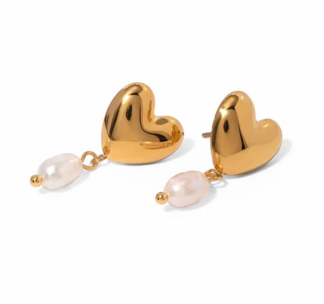 Golden heart Pearl Drops