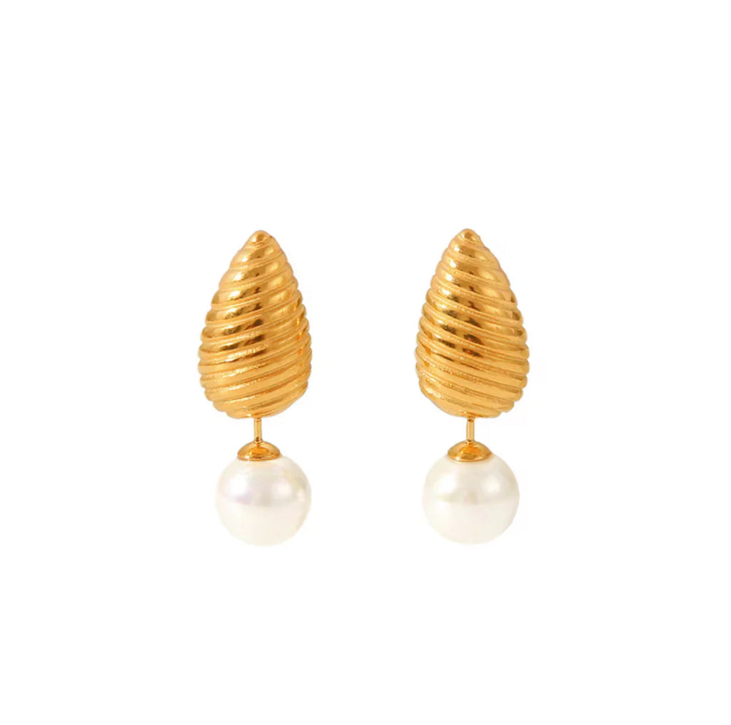 Golden Shell Pearl Drops
