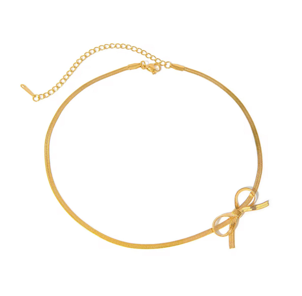 Golden Ribbon Choker