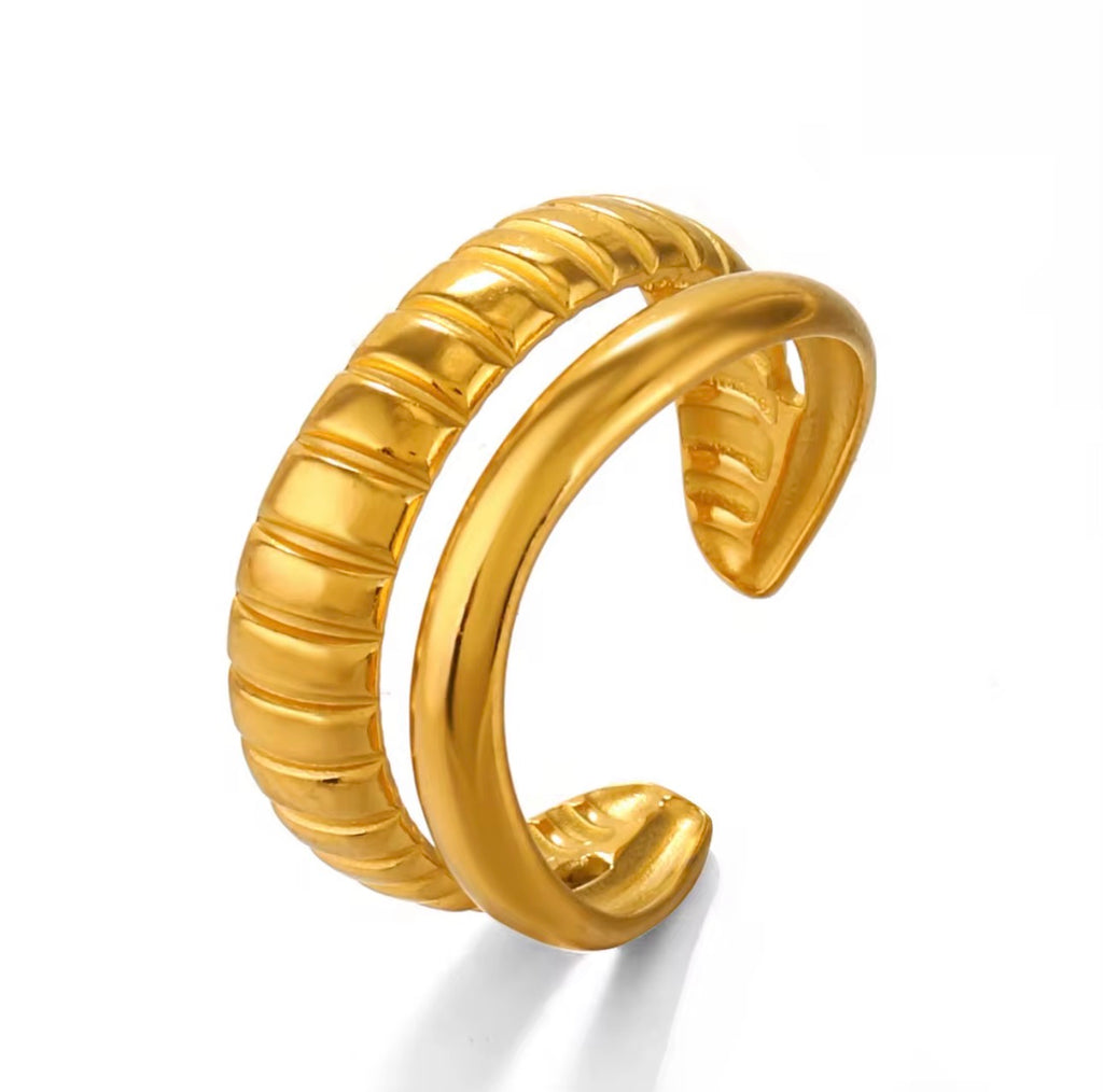 Double Layer Ripple Ring