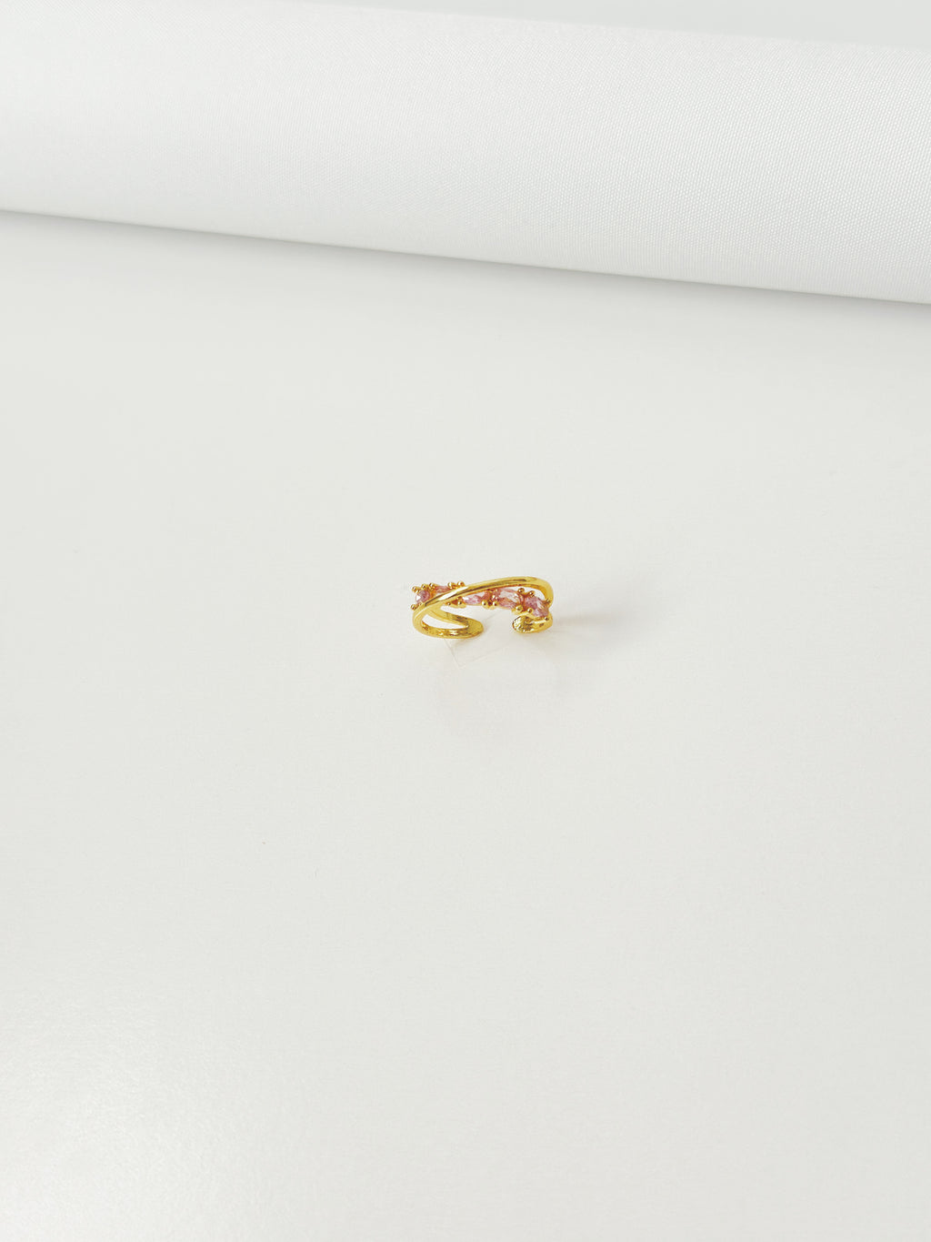 Pink Zircon Open Ring