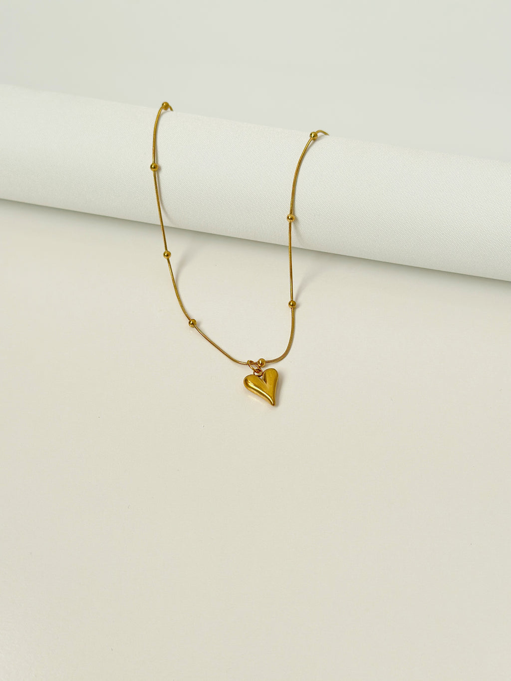 Gold Heart Pendant Necklace