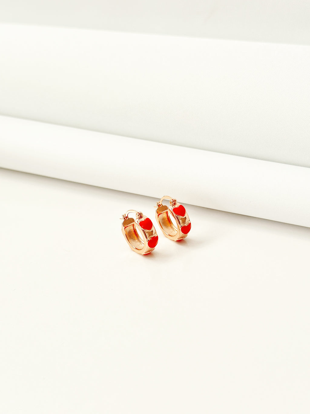 Sweetheart Enamel Hoops