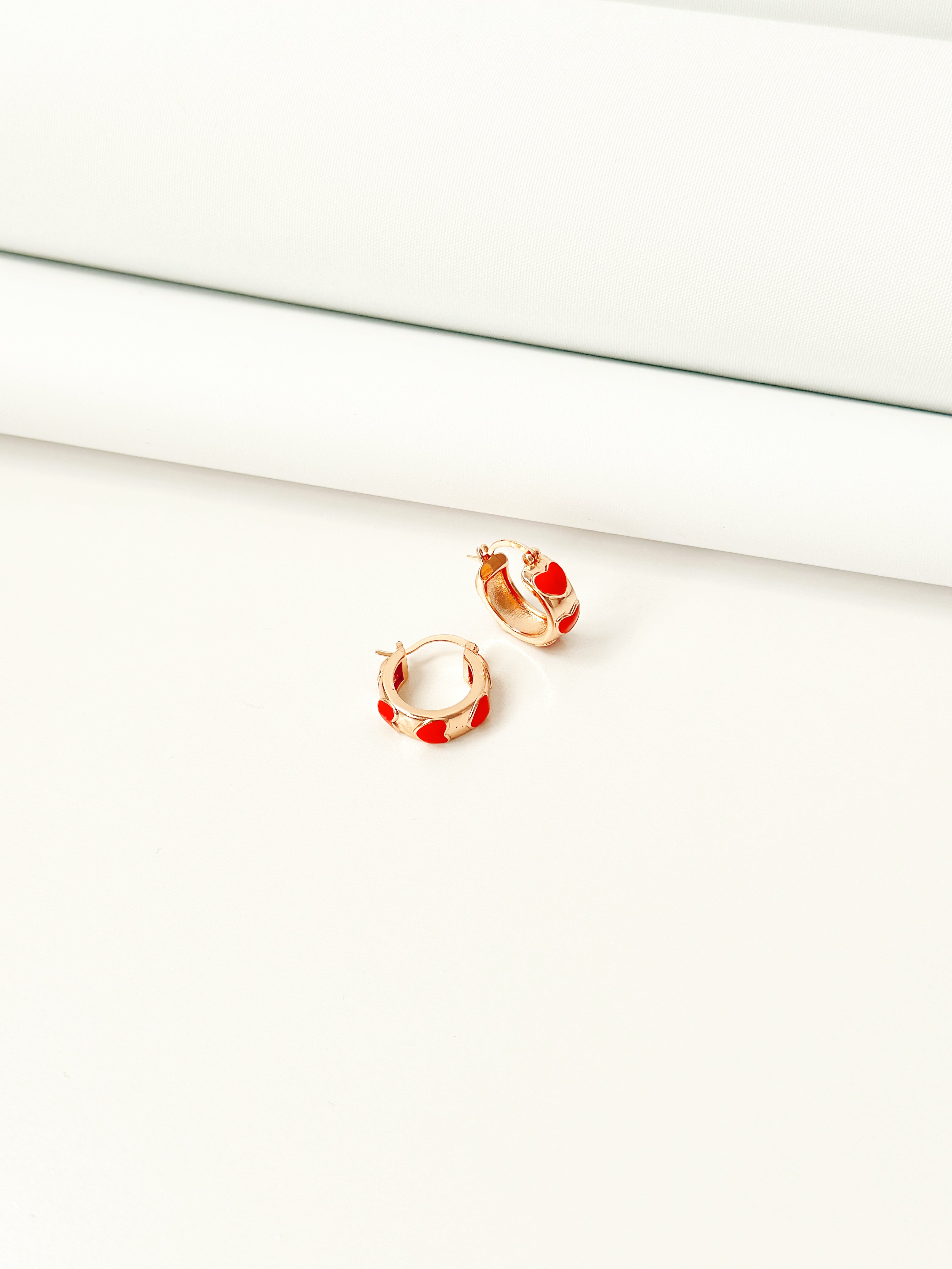 Sweetheart Enamel Hoops